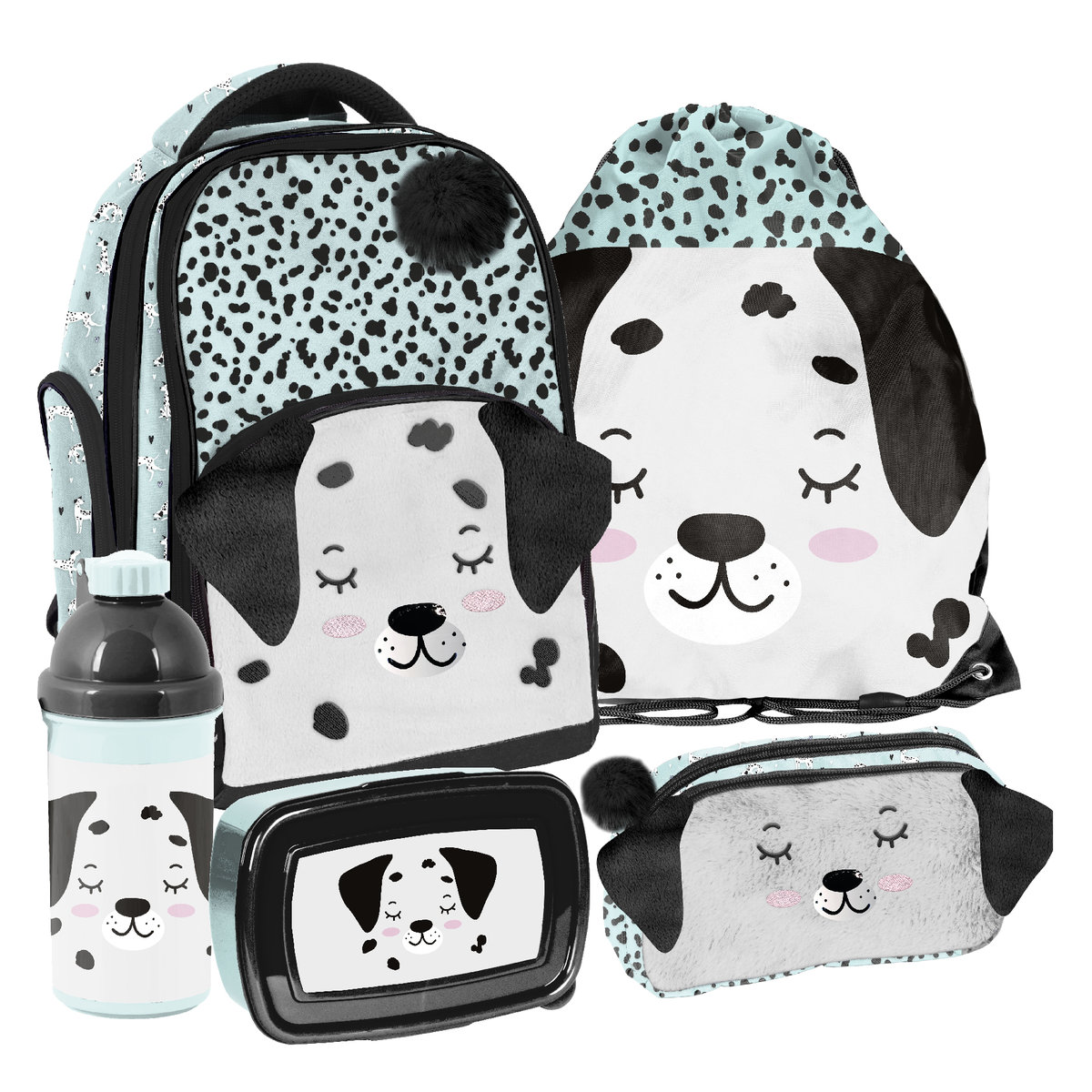 Zestaw szkolny 5-elementowy Piesek dalmatyńczyk Paso klasa 1-3