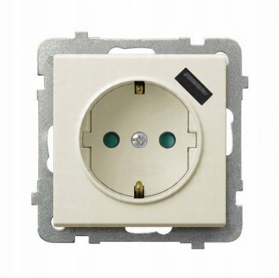 2 x 2 x GNIAZDO SCHUKO Z ŁADOWARKĄ USB OSPEL SONATA ECRU