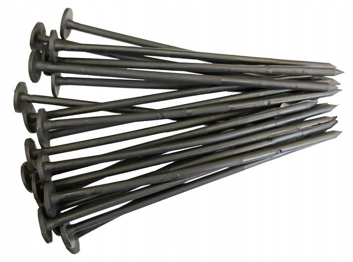 KOTWY GWOŹDZIE DO AGROWŁOKNINY KOŁKI SZPILKI 50szt UNIWERSALNE