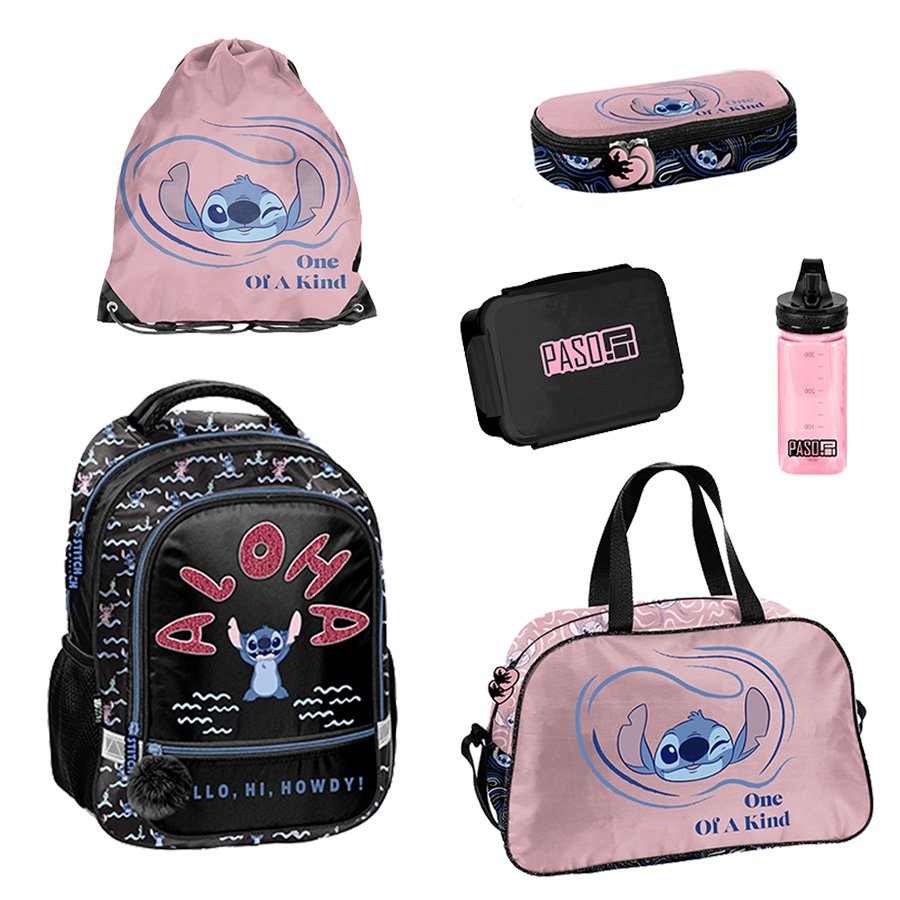 Zestaw szkolny 6-elementowy plecak Stitch One of a kind Paso dla dziewczynki