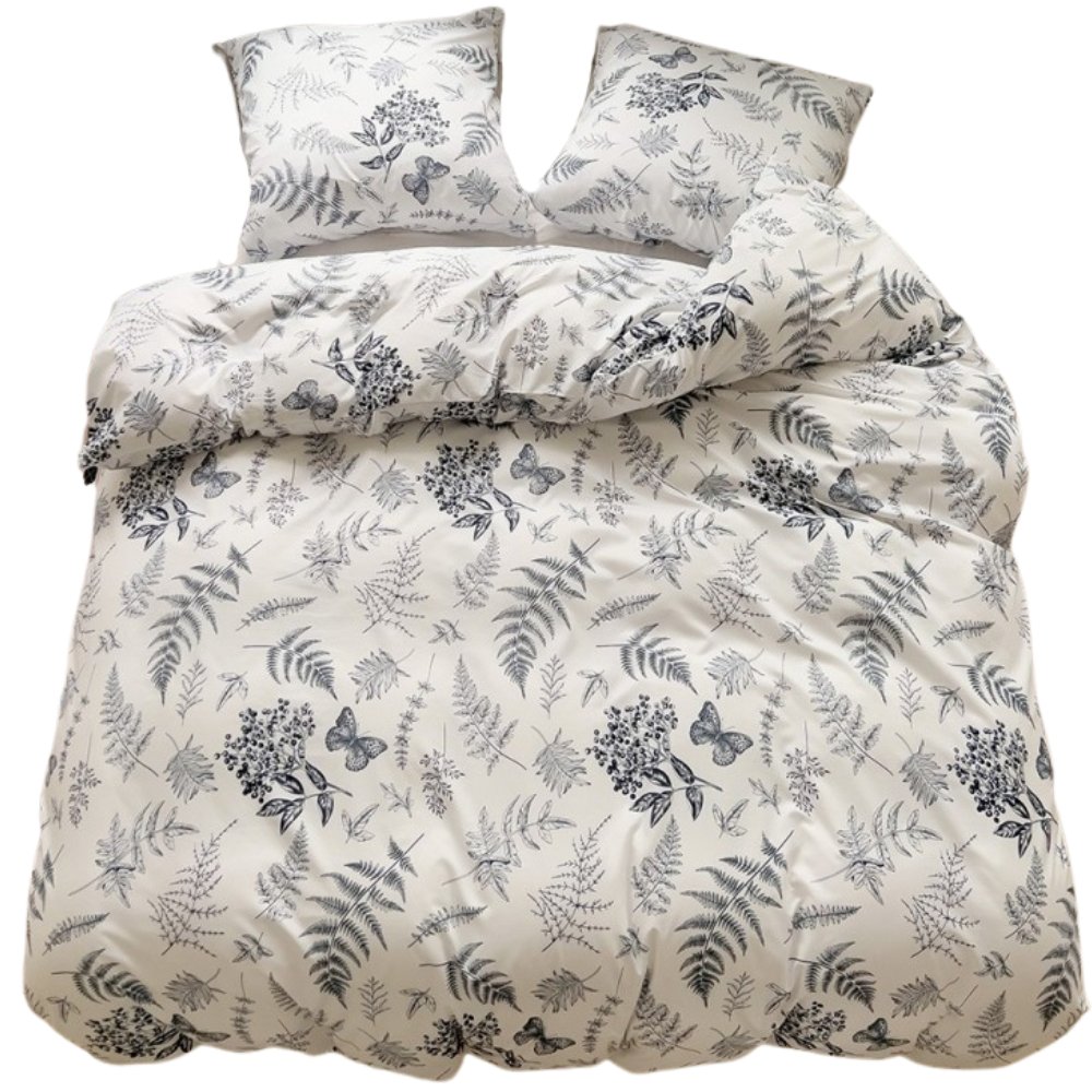 POŚCIEL 140x200 DWUSTRONNA BAWEŁNA SATYNA GierekHoff KOMPLET 2 cz. BIA/NATU