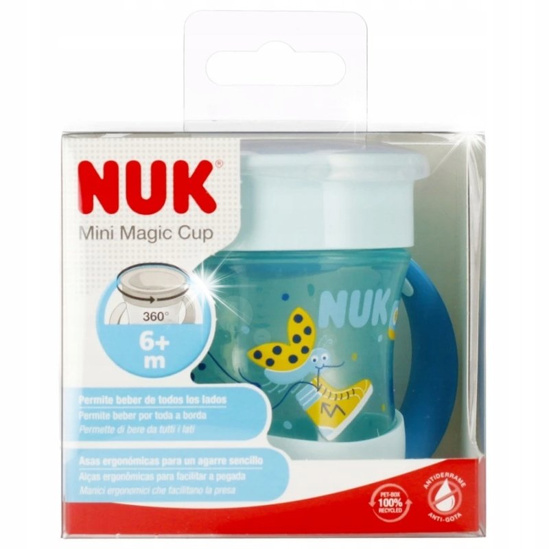 NUK KUBEK 160ml 6m+ MAGIC NIEKAPEK USTNIK 360 Z UCHWYTAMI DO NAUKI PICIA