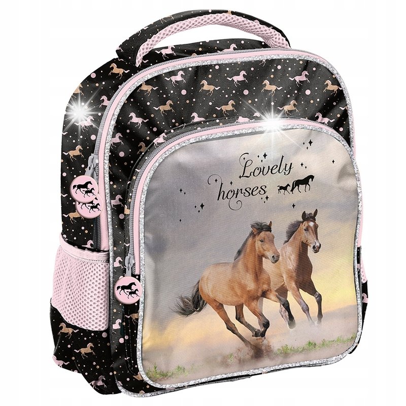 PLECAK PRZEDSZKOLNY WYCIECZKOWY DO PRZEDSZKOLA DLA DZIEWCZYNKI KOŃ KONIE
