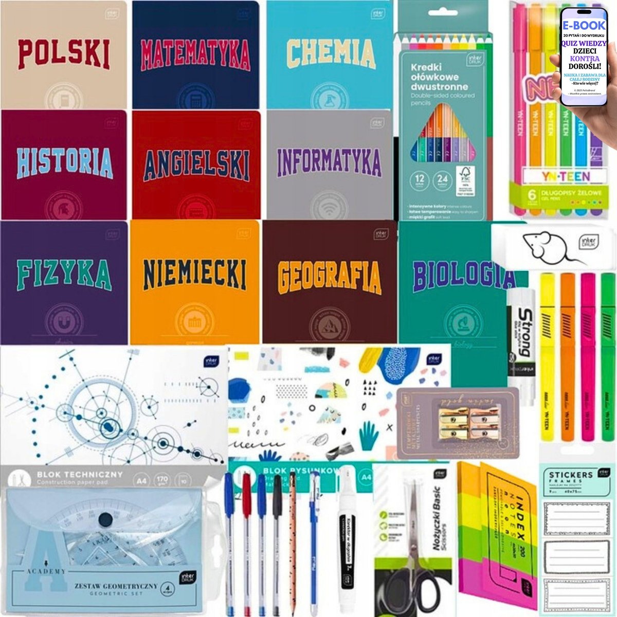 WYPRAWKA SZKOLNA DLA UCZNIA KLASY 4 5 6 7 8 – ZESZYTY TEMATYCZNE A5, PRZYBORY, BLOKI PRZYBORY SZKOLNE + EBOOK-2