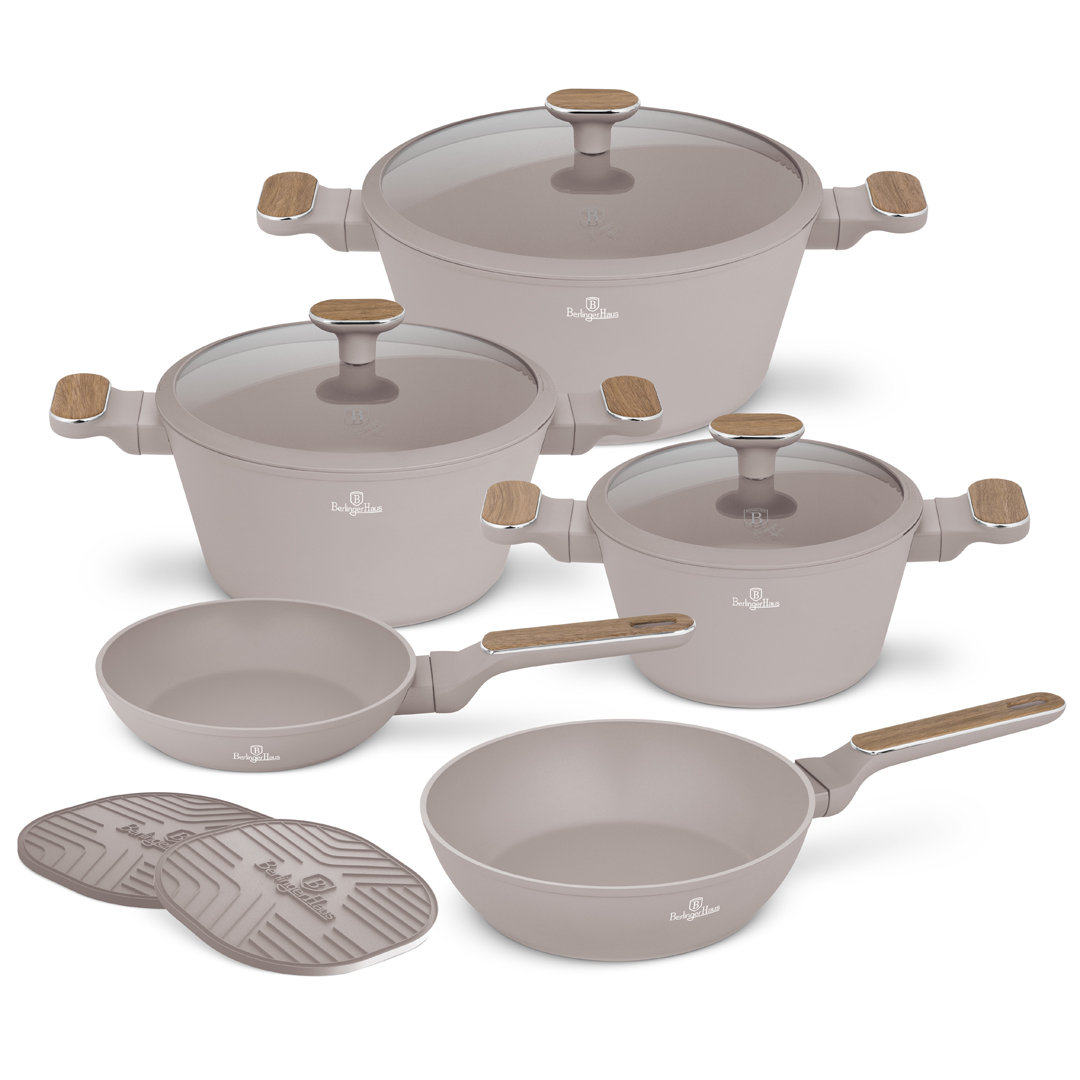Zestaw garnków i patelni 10 el. BerlingerHaus BH-8343 Taupe Nordic