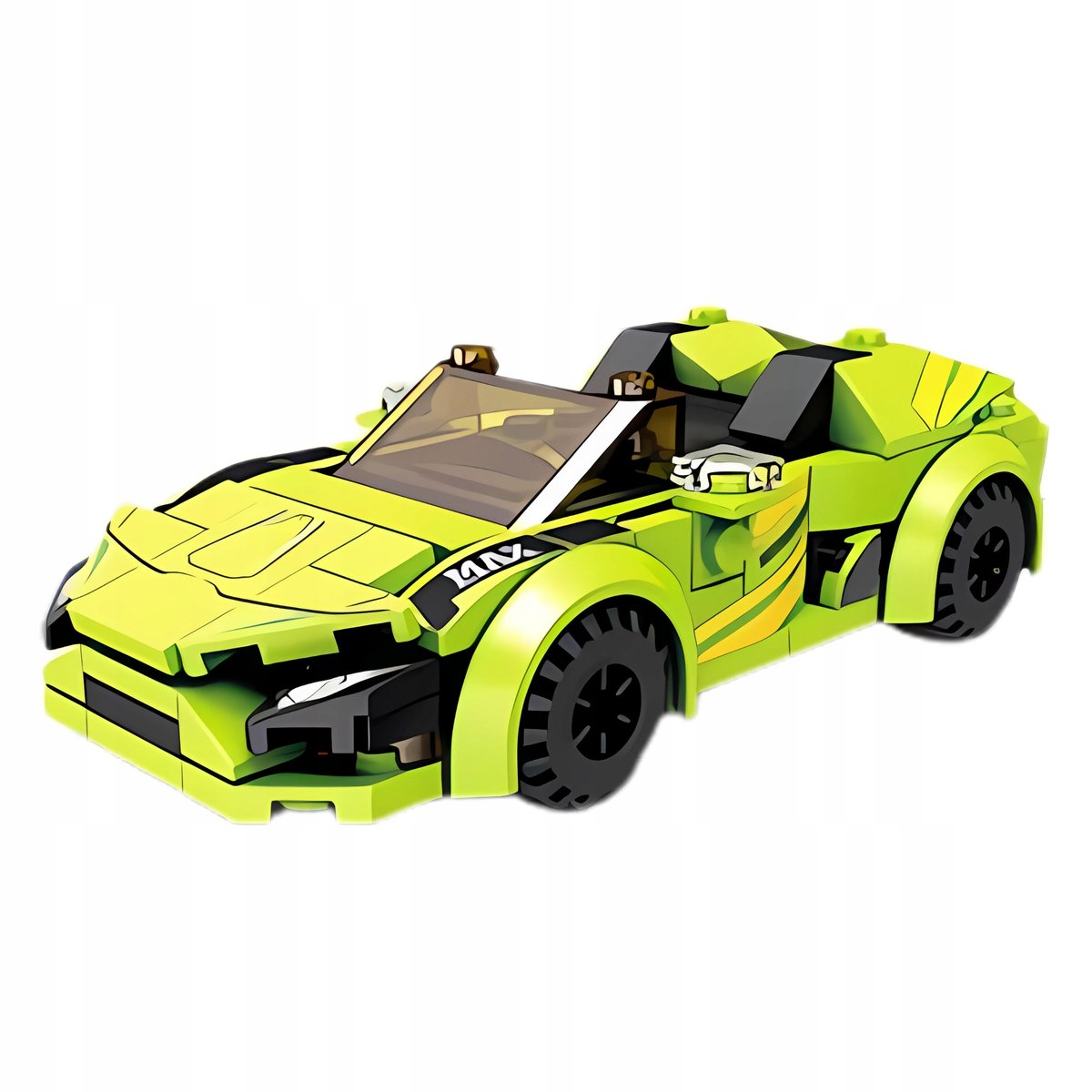 ZIELONY SAMOCHÓD Z KLOCKÓW 155el ZABAWKA DLA DZIECI + MEGA WYGLĄD