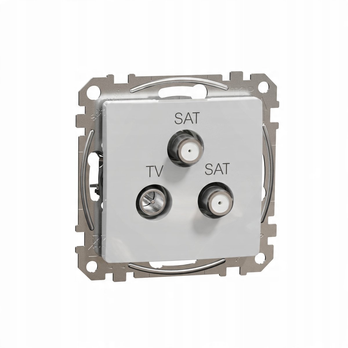 2 x 2 x GNIAZDO TV/SAT/SAT SCHNEIDER SEDNA DESIGN SREBRNY