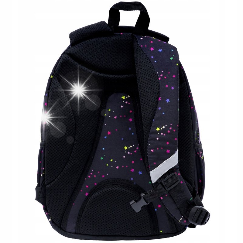 PLECAK SZKOLNY TORNISTER DLA DZIEWCZYNKI CZARNY Z KOTKIEM HOLO KOTEK