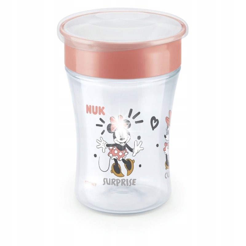 NUK KUBEK 230ml 8m+ MAGIC NIEKAPEK USTNIK 360 DO NAUKI MYSZKA MINNIE DISNEY