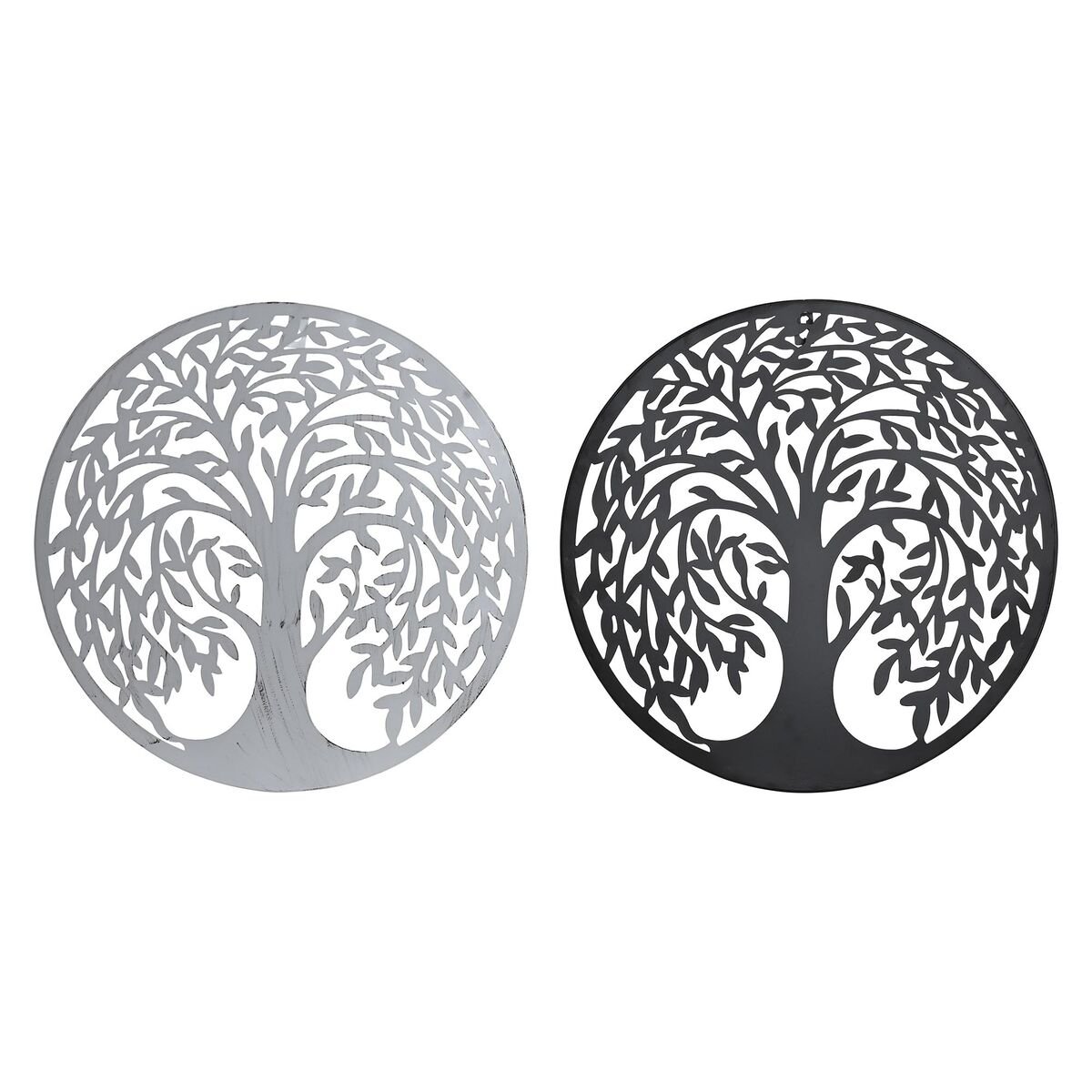 Dekoracja ścienna DKD Home Decor Drzewo Metal Tradycyjny (2 Sztuk) (40 x 1 x 40 cm)