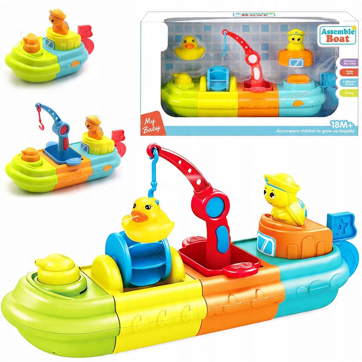 2 x MODUŁOWA ŁÓDKA DO WANNY WĘDKA KACZUSZKA MŁYNEK WODNY MATADI