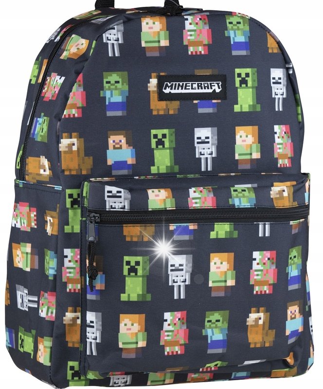 PLECAK SZKOLNY JEDNOKOMOROWY MIEJSKI WYCIECZKOWY MINECRAFT
