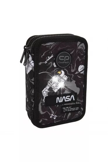 PIÓRNIK SZKOLNY DWUKOMOROWY Z WYPOSAŻENIEM DLA CHŁOPCA KOSMOS NASA CP