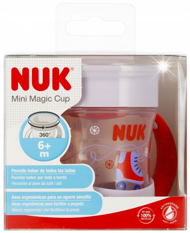 NUK KUBEK 160ml 6m+ MAGIC NIEKAPEK USTNIK 360 Z UCHWYTAMI DO NAUKI PICIA