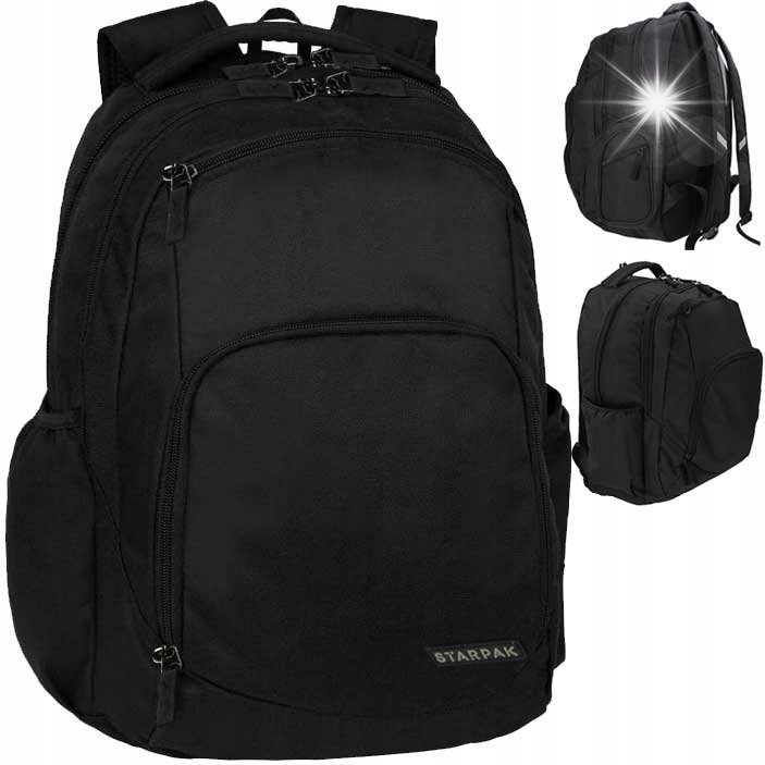 PLECAK SZKOLNY MŁODZIEŻOWY CZARNY DUŻY DLA CHŁOPCA MĘSKI NA LAPTOPA