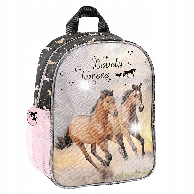 PLECAK PLECACZEK WYCIECZKOWY DLA PRZEDSZKOLAKA DZIEWCZYNKI KOŃ KONIE
