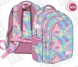 PLECAK SZKOLNY TORNISTER DLA DZIEWCZYNKI KLASA 1 3 PASTEL PIXEL