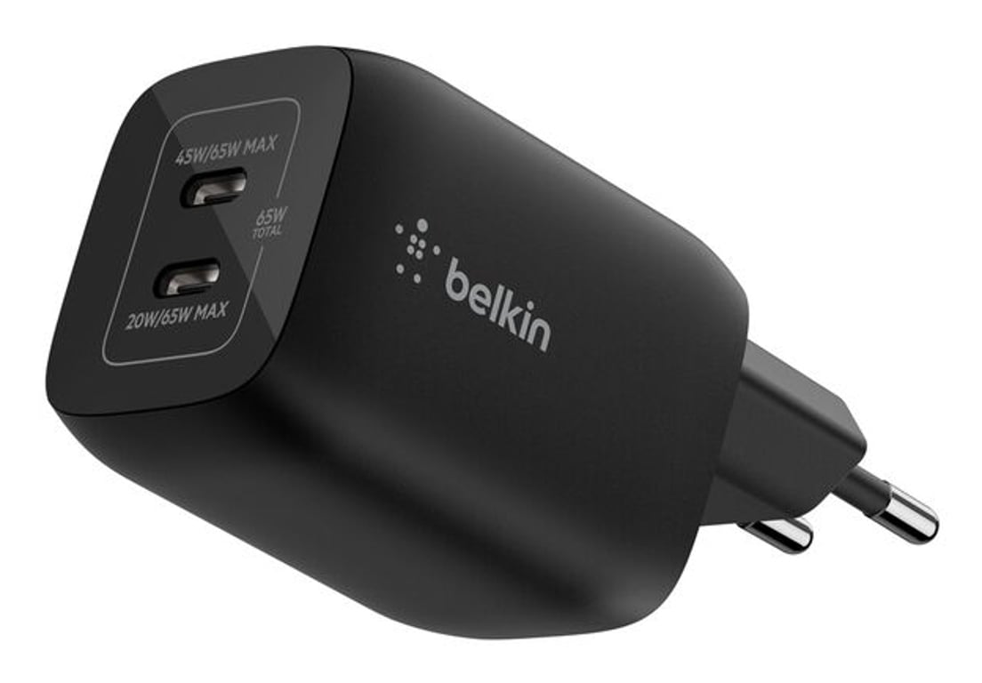 Belkin ENA007KQBK ładowarka do urządzeń przenośnych Słuchawki, Laptop, Przenośna konsola do gier, Smartfon Czarny Prąd przemienny Szybkie ładowanie Wewnętrzna
