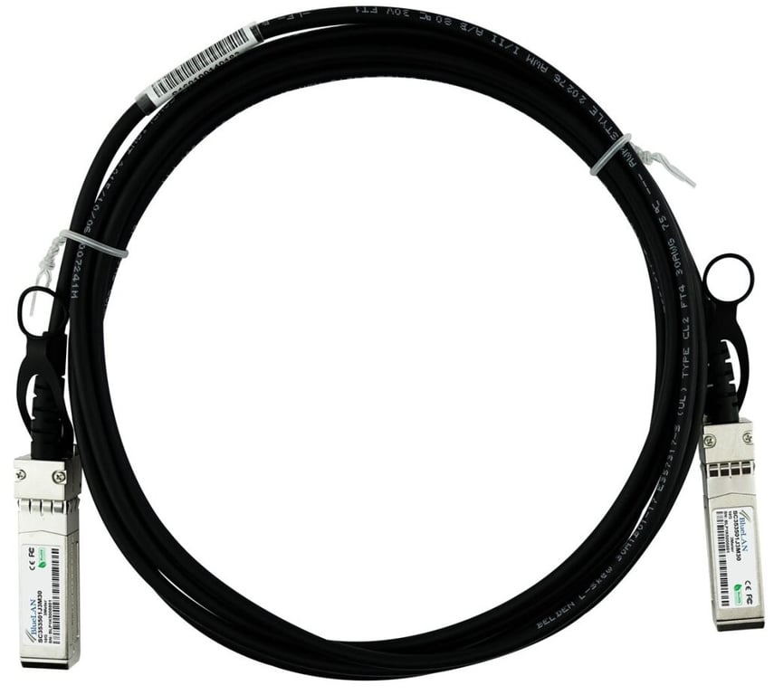 BlueOptics R9D20A-BL kabel InfiniBand / światłowodowy 3 m SFP+ Czarny, Srebrny R9D20A-BL