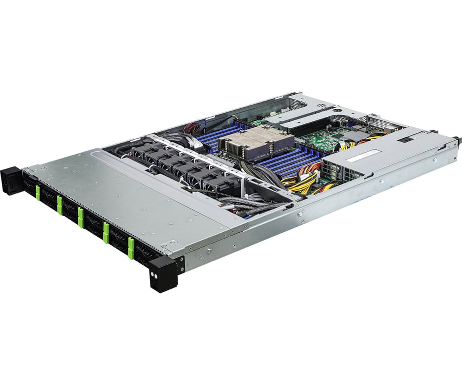 Asrock 1U12E-GENOA/2L2T serwer barebone AMD SoC LGA 6096 Rack (1U) Szary 1U12E-GENOA/2L2T