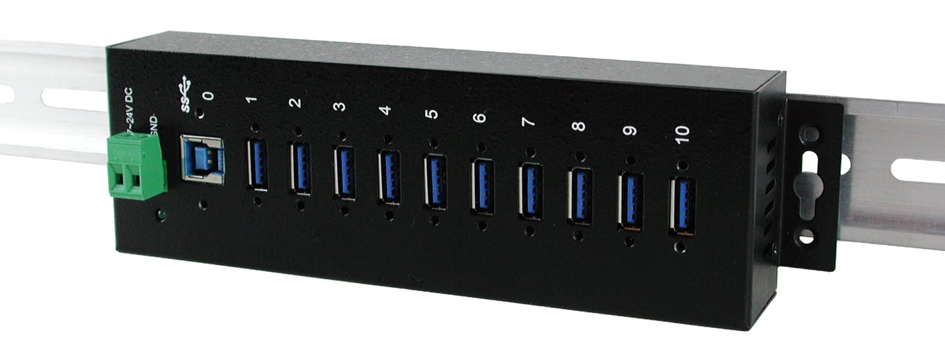 EXSYS EX-1110HMVS huby i koncentratory USB 3.2 Gen 1 (3.1 Gen 1) Type-B 5000 Mbit/s Czarny EX-1110HMVS