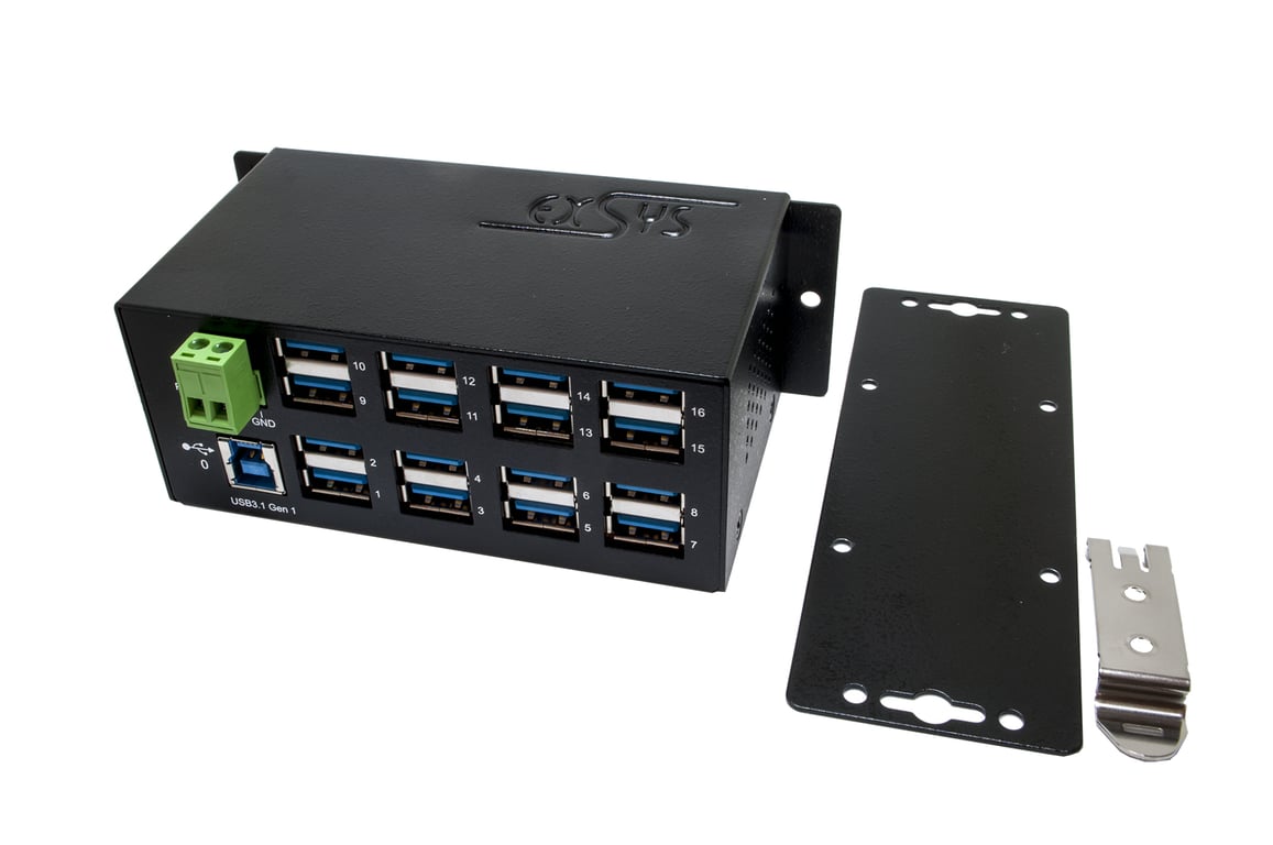 EXSYS EX-1113HMS huby i koncentratory USB 3.2 Gen 1 (3.1 Gen 1) Type-B 5000 Mbit/s Czarny EX-1113HMS