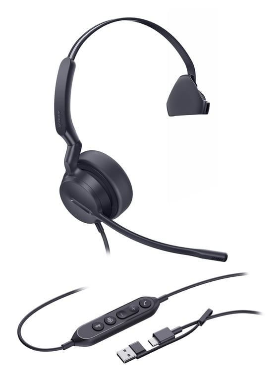 Yealink UH42 Mono Teams USB-C/A  Czarny