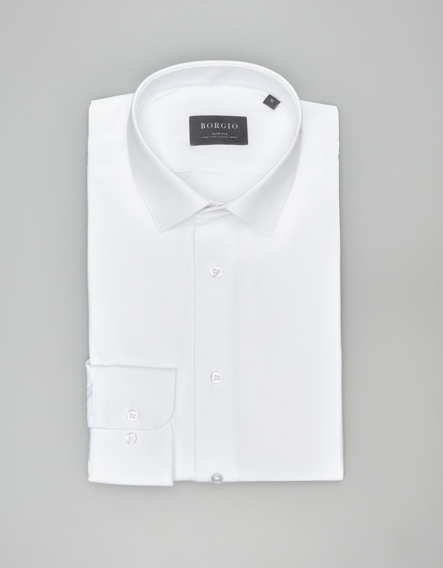 koszula ateleta 00582 długi rękaw biały slim fit