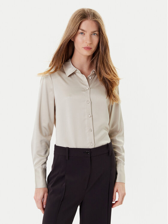 Vero Moda Koszula Merle 10334598 Beżowy Regular Fit