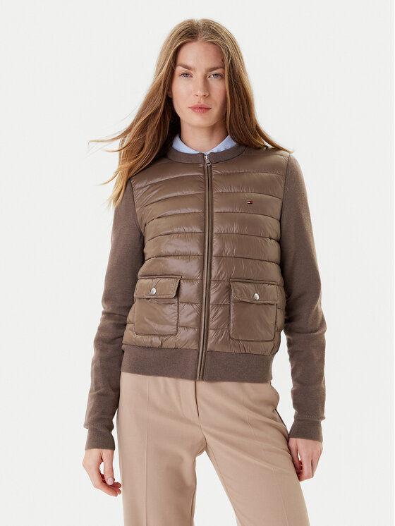 Tommy Hilfiger Kurtka bomber WW0WW46741 Brązowy Regular Fit