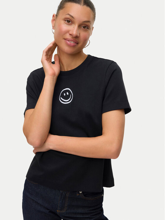 Vero Moda T-Shirt Sara 10311633 Czarny Regular Fit