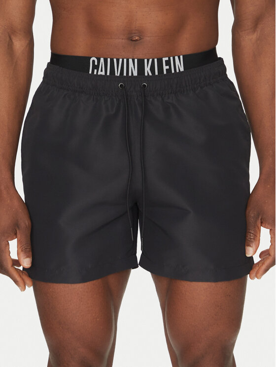 Calvin Klein Swimwear Szorty kąpielowe KM0KM01093 Czarny Regular Fit