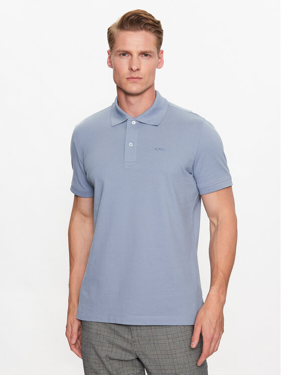 Geox Polo Piquet M3510B-T2649 F4508 Biały Regular Fit