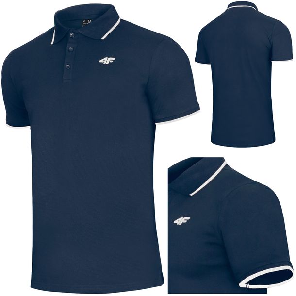 Koszulka Męska Polo 4f Polówka 0719 T-shirt Bluzka Sportowa Na Co Dzień Xxl