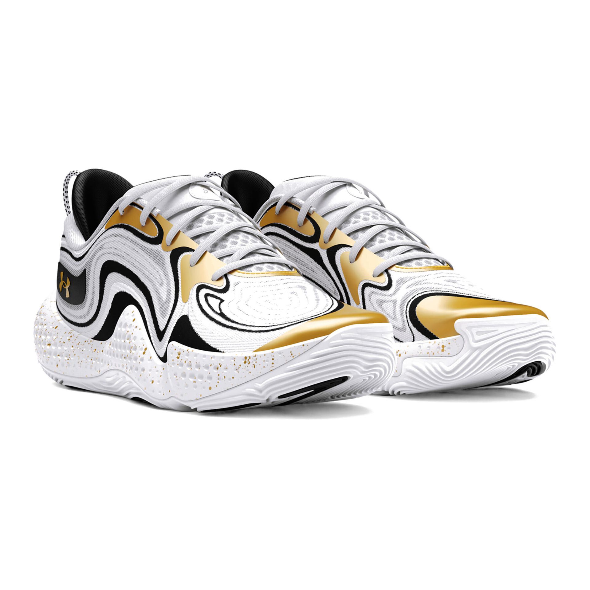 Buty koszykarskie Under Armour Spawn 6 white/black/metallic gold