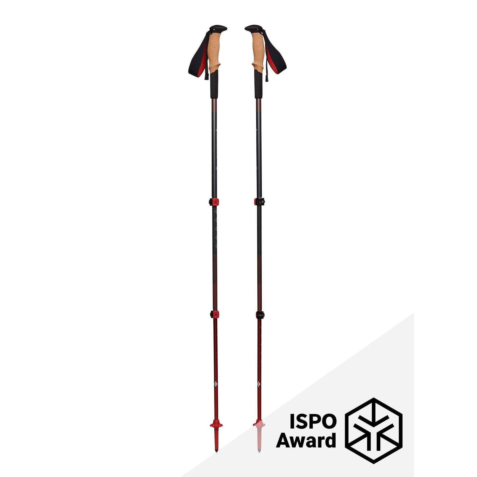 Kije trekkingowe Black Diamond Pursuit Shock Trekking Poles Długość kijków: 140 cm / Kolor: szary/czerwony