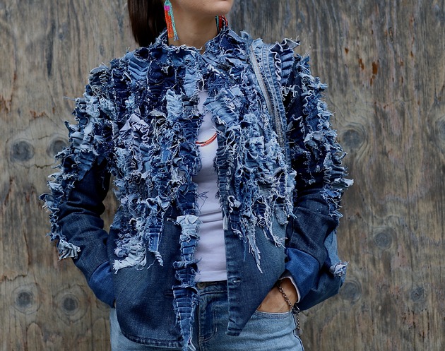 Kurtka jeansowa - upcycling