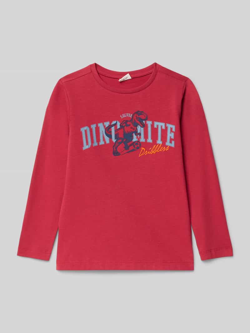 Bluzka z długim rękawem o kroju regular fit z mieszanki dżerseju i bawełny