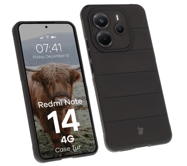 Bizon Pancerne etui Case Tur do Xiaomi Redmi Note 14 4G, czarne