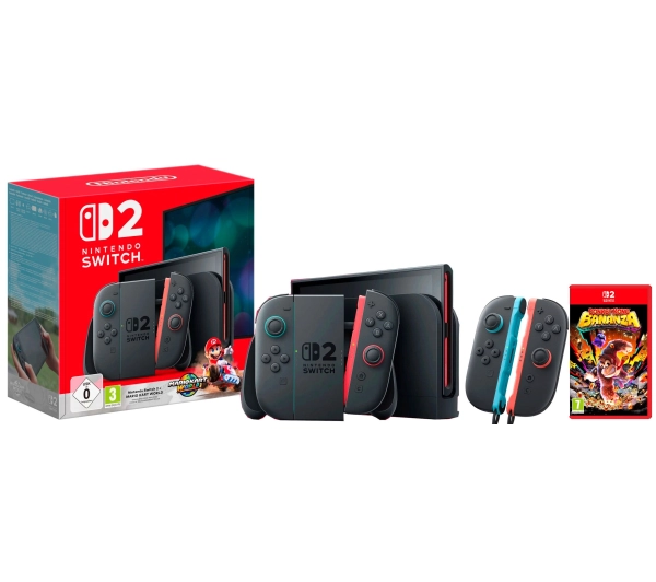 Nintendo Switch 2 Joy-Con Czarny + Mario Kart World + Donkey Kong Bananza + Joy-Con 2 Pair 2szt