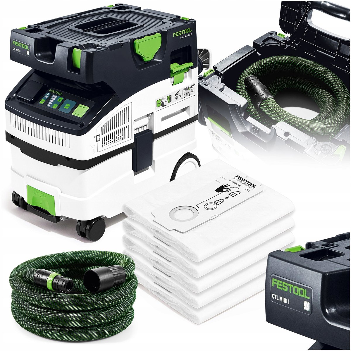 ODKURZACZ FESTOOL CTL MIDI I MOBILNY PRZEMYSŁOWY BLUETOOTH + 5x WORKI