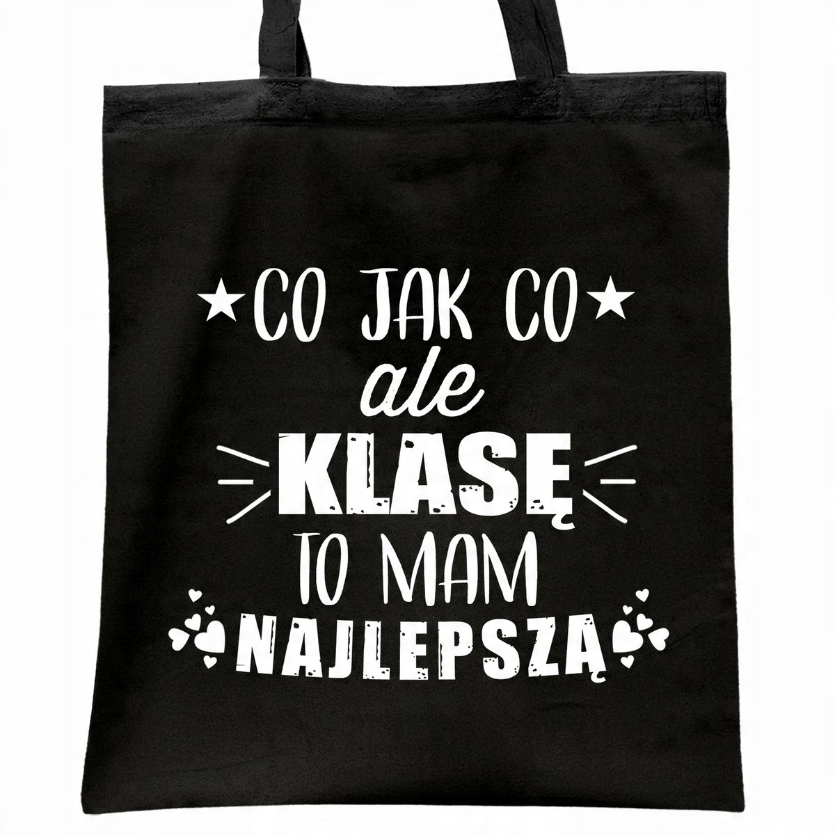 Torba bawełniana czarna na zakupy Dzień Nauczyciela Prezent