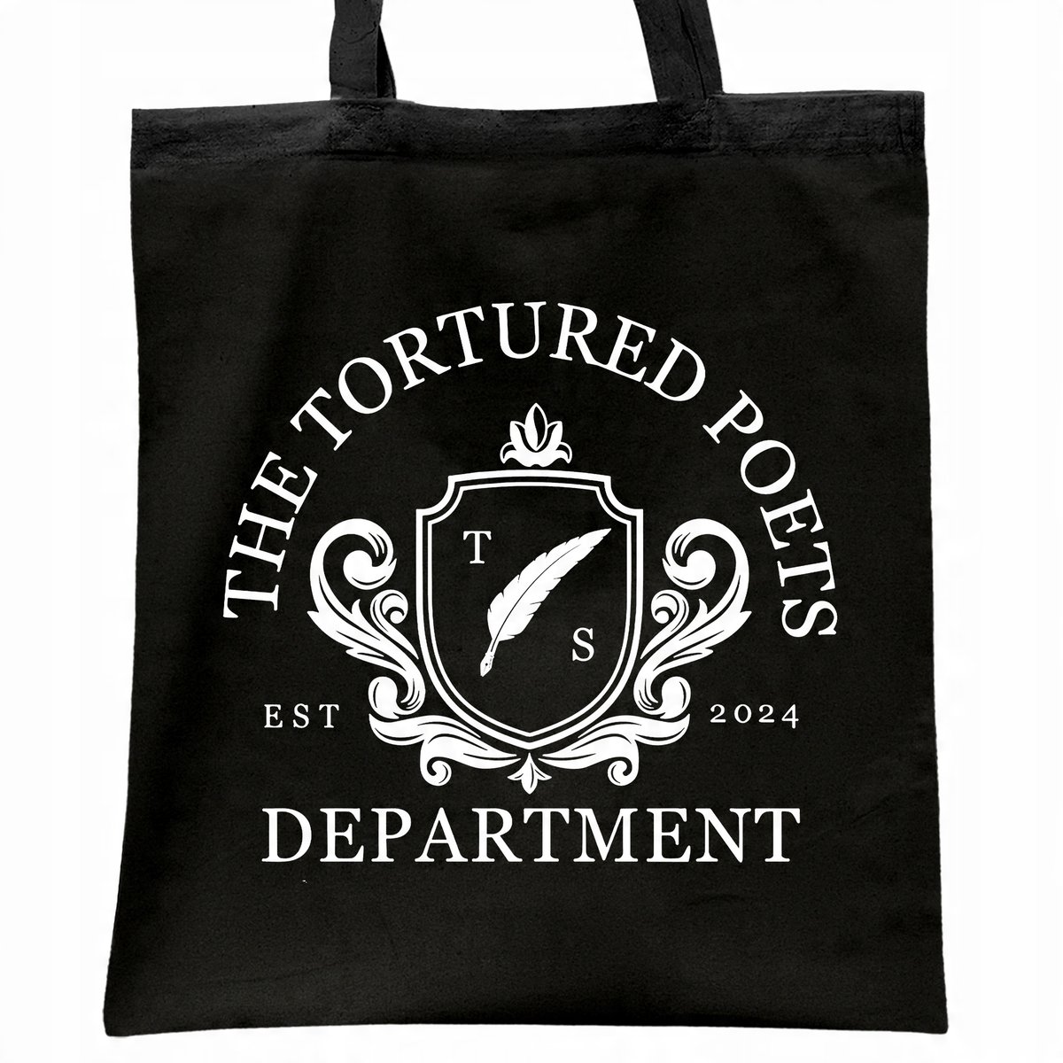 Torba bawełniana czarna na zakupy Taylor Swift The Tortured Poets