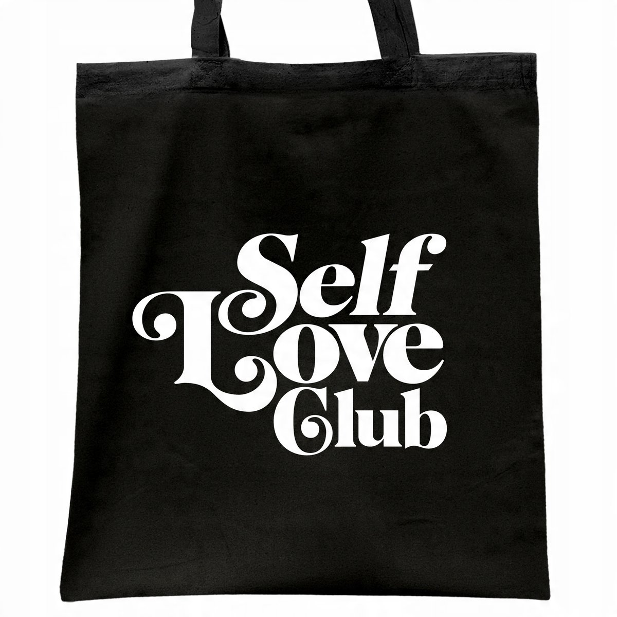 Torba bawełniana czarna na zakupy Self Love Club Miłość Samoakceptacja