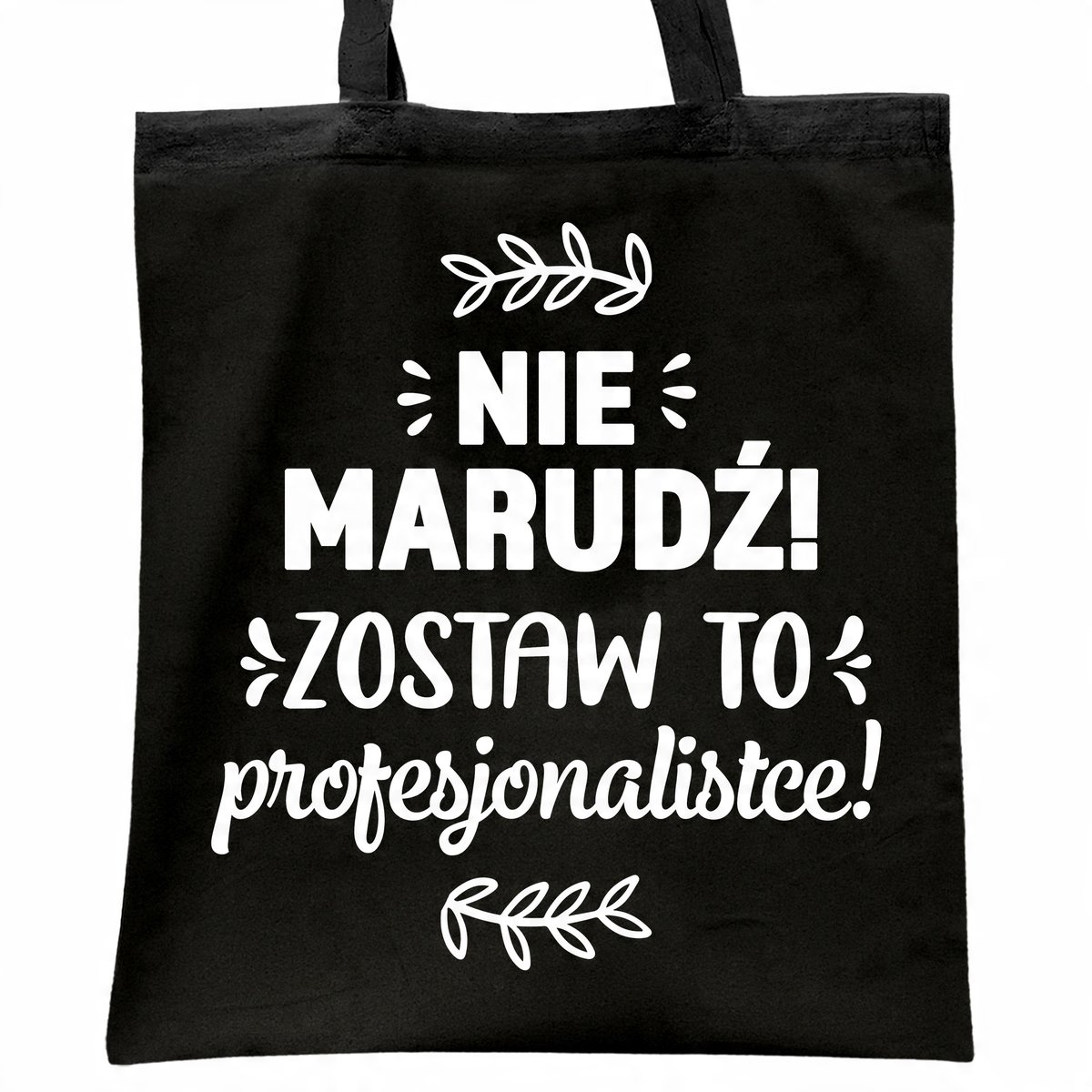 Torba bawełniana czarna na zakupy Dzień Kobiet Dla Kobiety Prezent