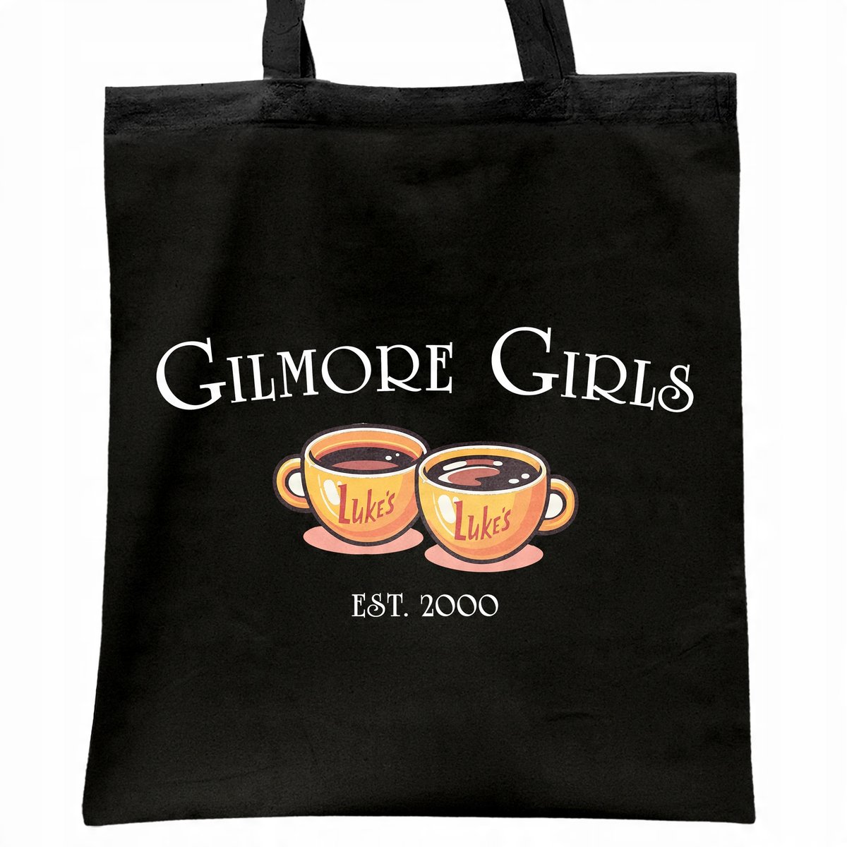 Torba bawełniana czarna na zakupy Gilmore Girls Dla Fanów Prezent