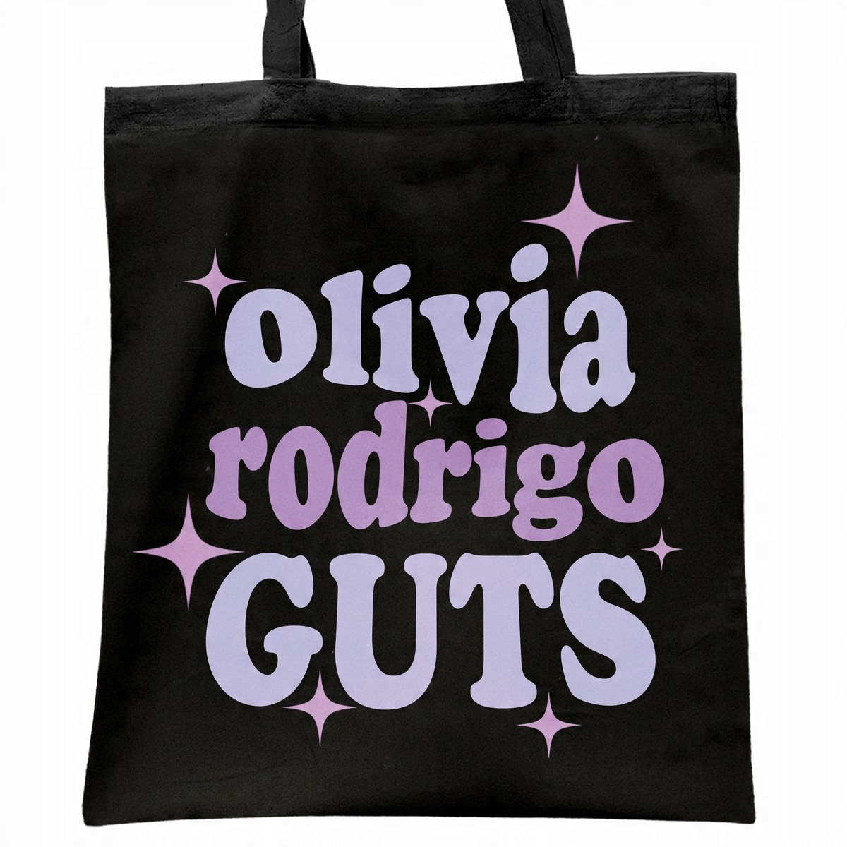 Torba bawełniana czarna na zakupy Olivia Rodrigo Guts Dla Fanów