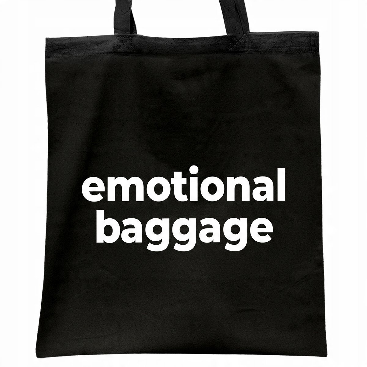 Torba bawełniana czarna na zakupy Emotional Baggage