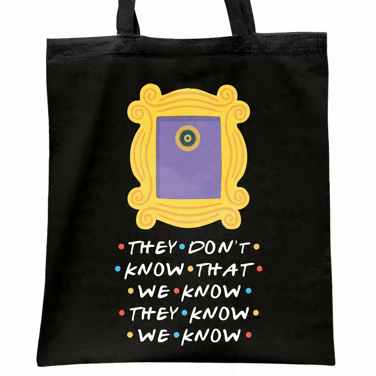 Torba bawełniana czarna na zakupy Friends Dla Fanów Serialu