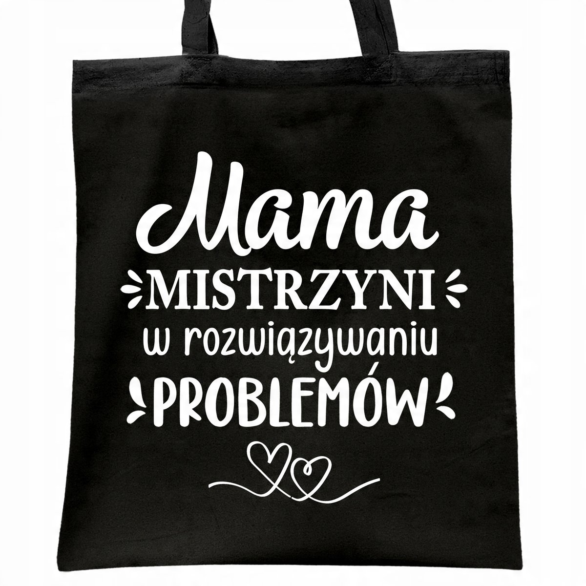 Torba bawełniana czarna na zakupy Dzień Matki Dla Mamy Prezent